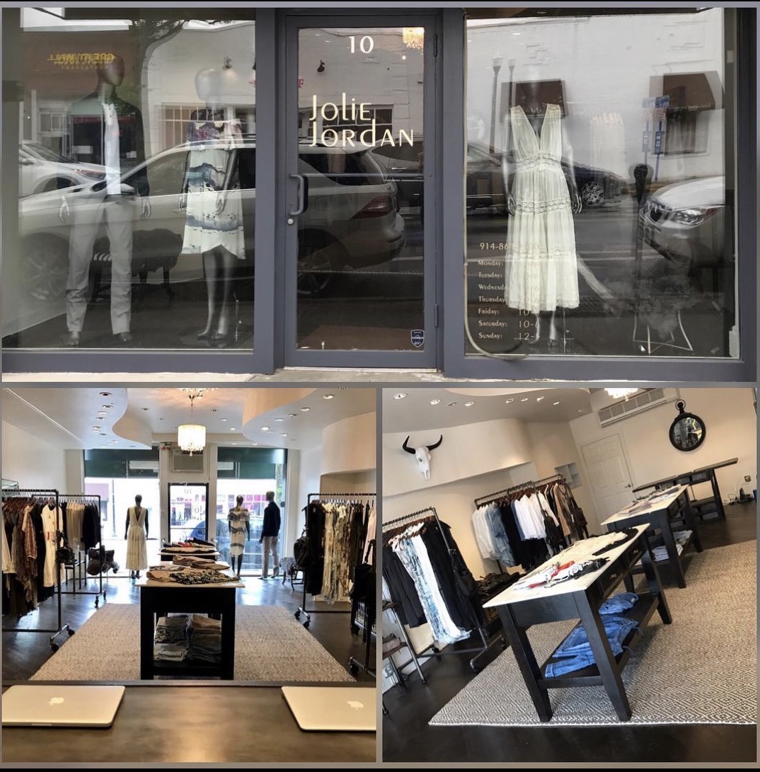 Jolie Jordan boutique storefront — completed retail fit-out